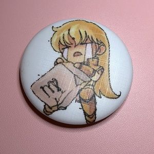Virgo Shaka the Gold Saint from Saint Seiya Large Round Badge Pin